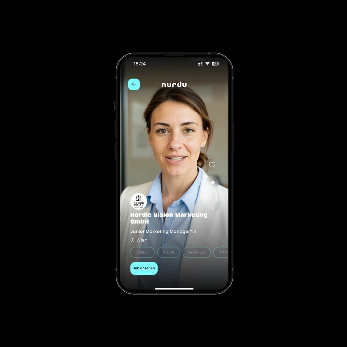 nurdu App auf Smartphone