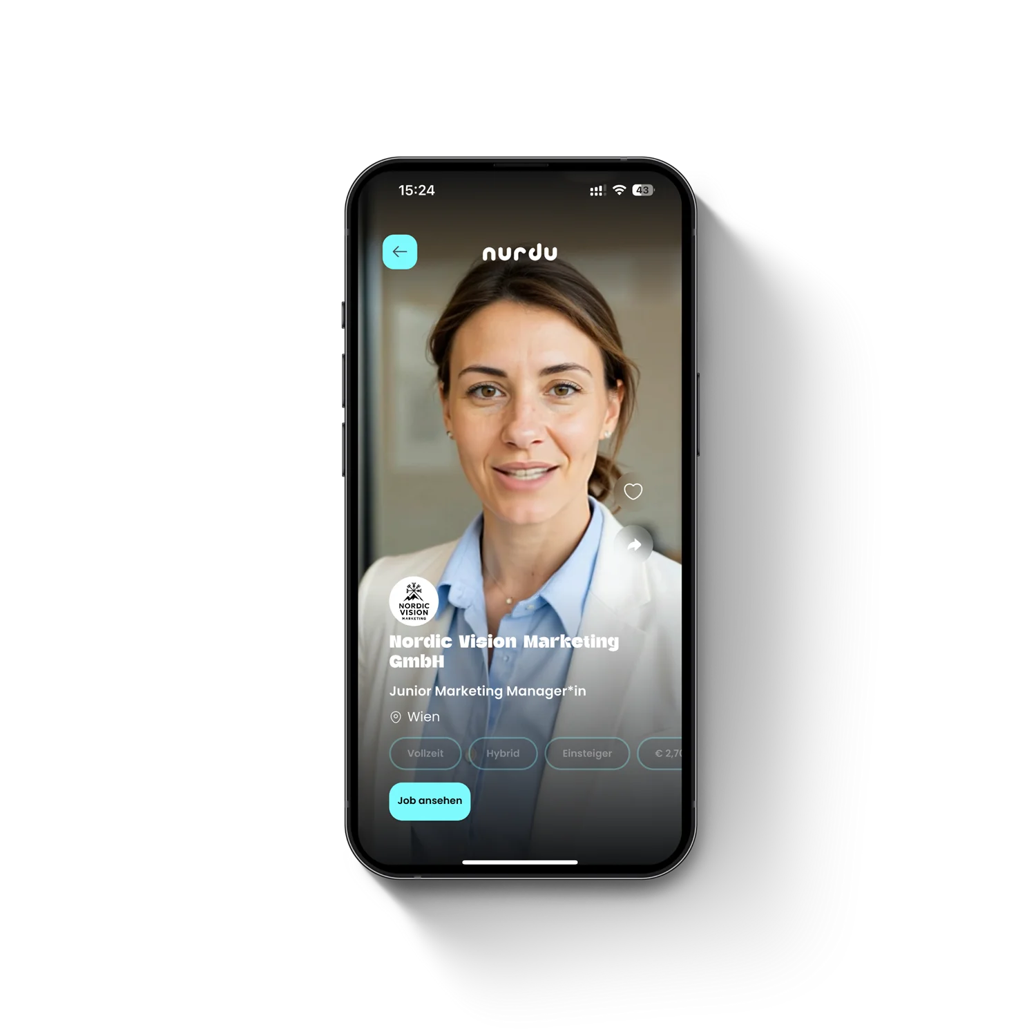nurdu App auf Smartphone