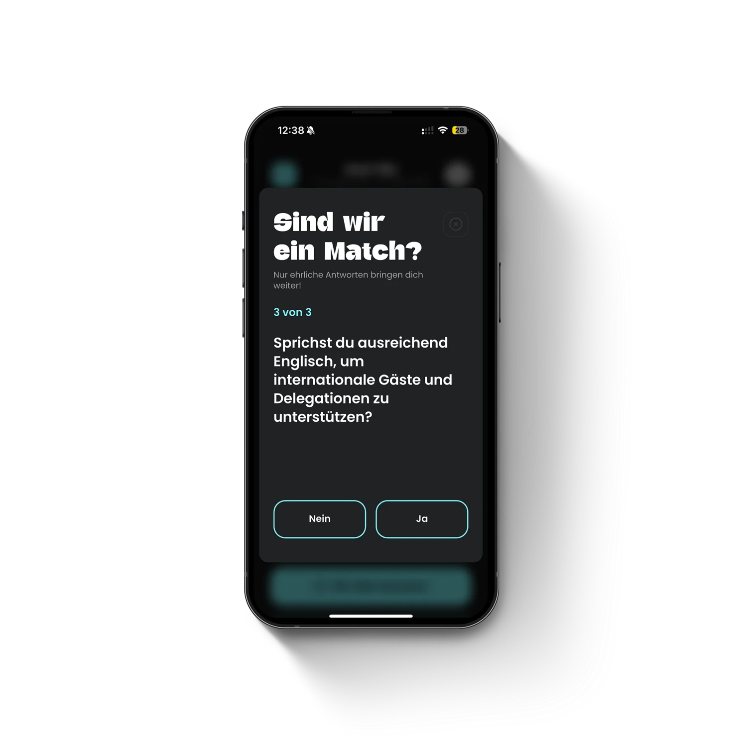 nurdu App auf Smartphone